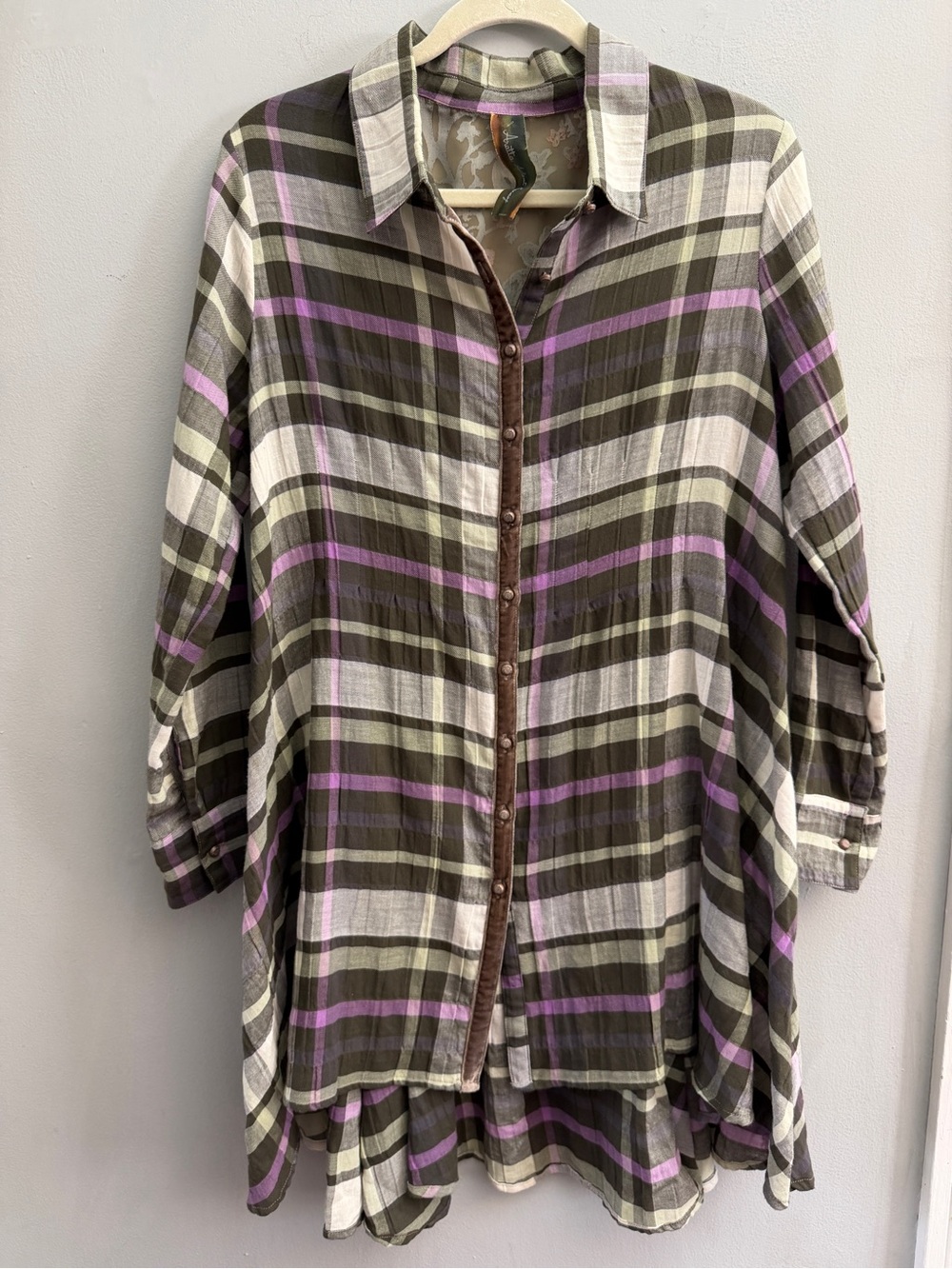 Aratta Madeline Shirt Dress, Size Medium - Picture 2 of 7